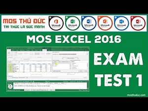 MOS Excel 2016 Exam Practice Test