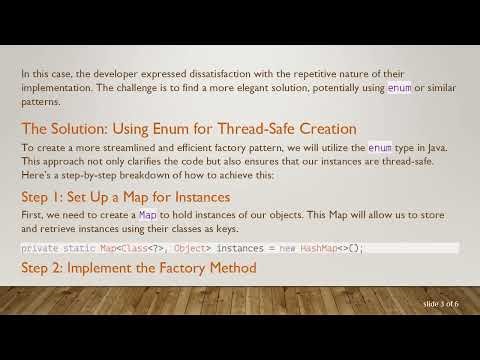 Creating Thread-Safe Factory Instances Using Enum in Java