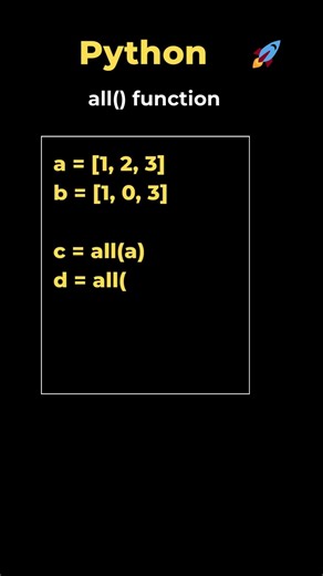 22. all() function in Python #coding #datascience