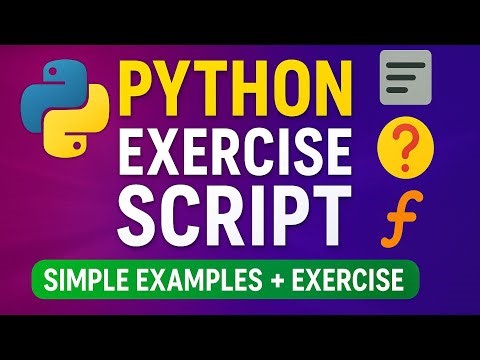 Python Exercises for Beginners | Variables, Strings, Loops, Functions with Examples"