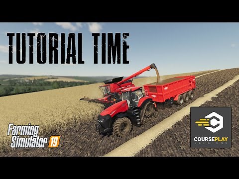 Courseplay 6 Tutorial - Empty Combine and Offload - Farming Simulator 19