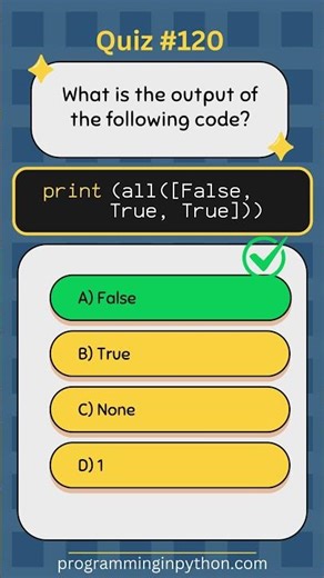 Python Quiz 120 - What's the Answer? - Quiz #120 #python #shorts #quiz #codingchallenge