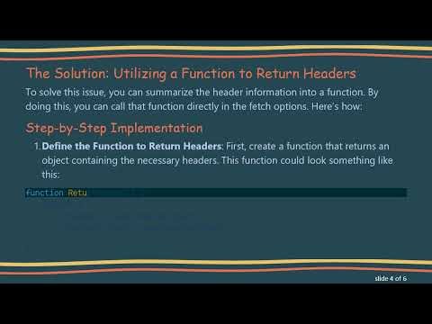 How to Get Header Meta Information in JS Fetch with a Variable or Function