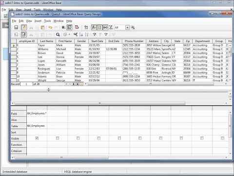 LibreOffice Base (17) Intro to Queries