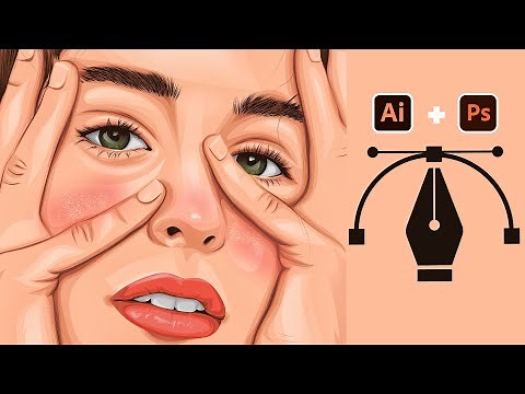 How To Draw Digital Art 🎨 Vector Portrait Illustration ✨️ Vector art