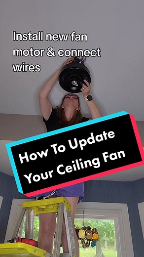 How to change out your outdated ceiling fan. This is an easy home remodel project you can do yourself in an afternoon. Step 1: Turn Off Power Step 2: Disassemble and remove old fan Step 3: Install new fan Step 4: Turn power back on and enjoy! I'm not a professional, just a homeowner showing one way you can do it yourself. #thedailydiy #diy #doityourself #diyproject #lightingupgrade #ceilingfans #homeimprovement