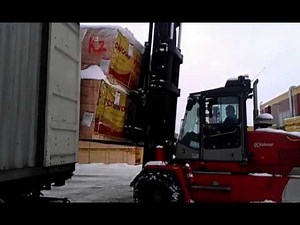 Fast loading of a sea container