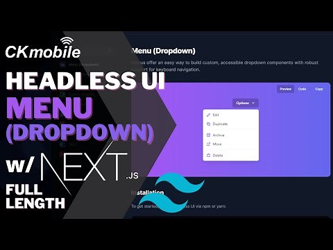 How to create Menu/ Dropdown menu with headless UI (with Nextjs / React Recoil )