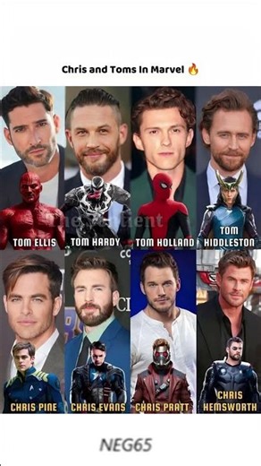 Toms vs Chris — The Legendary Battle of Superhero Icons #yt #marvel #spiderman #avengers #memes #mcu