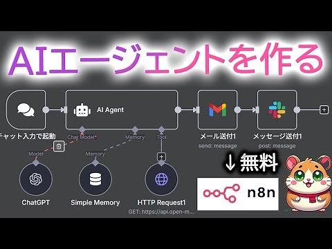 【1本で全て分かる】初心者でも簡単に自動化！究極のAIエージェント「n8n」の使い方・入門講座。（活用事例：ChatGPT/Google/Slack連携）