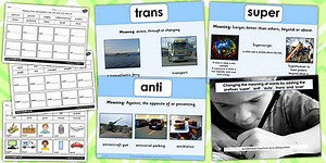 Adding Prefixes: 'anti-', 'auto-', 'trans-', 'over-' and 'super-' Prefix Words SPaG Lesson Teaching Pack PowerPoint