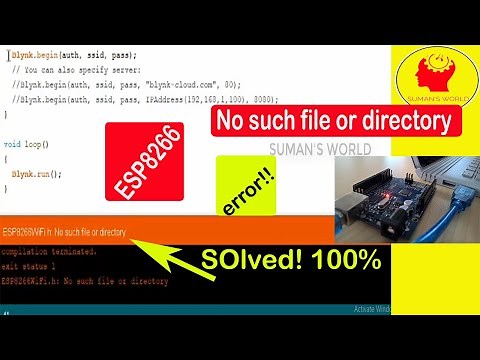 No such file or directory error : esp8266 Fix Arduino, Blynk