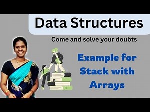 Example for stack push and pop|| 19||Data structures in telugu