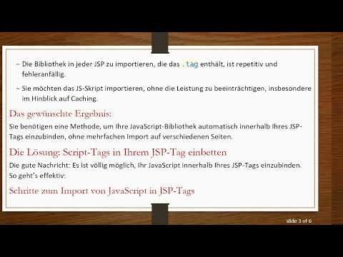 Wie man JavaScript effektiv in JSP-Tags importiert