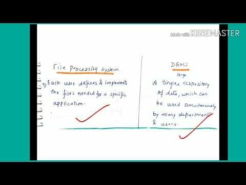 Difference between Traditional file processing system and DBMS - lecture3/ dbms