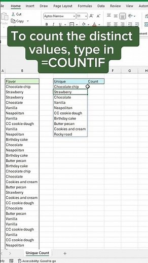 Excel: Count UNIQUE Items in a List - EASY Tutorial for Beginners