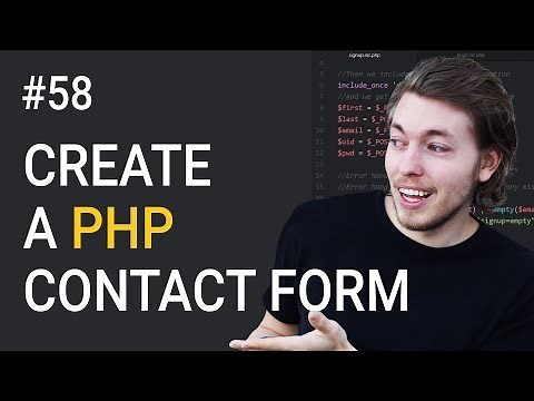 58: How to Create A PHP Contact Form | PHP Tutorial | Learn PHP Programming | HTML Contact Form