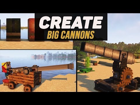 Create big cannons tutorial / guide 1.18.2 - 1.19.2 Guns and automatic guns (minecraft java edition)