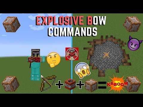 Command Block Tutorial #29: Explosive Bow Commands in Minecraft (1.13+)