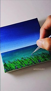 "Coastal Calm" 🌊 Beautiful Nature Scenery Drawing #paintingidea #art #canvas #shorts