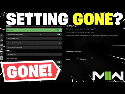 Modern Warfare 2 - Where Is The CROSSPLAY Setting? Why It Is GONE!