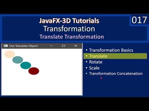 Transformation | Translate Shapes | JavaFx 3D Tutorials #17