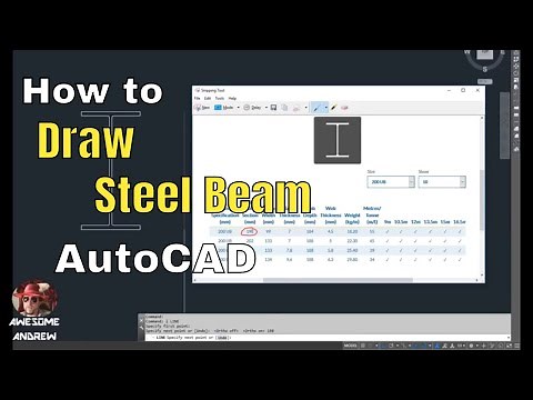 Basic and Easy How to Draw Steel I-Beam and Column in AutoCAD UB UC