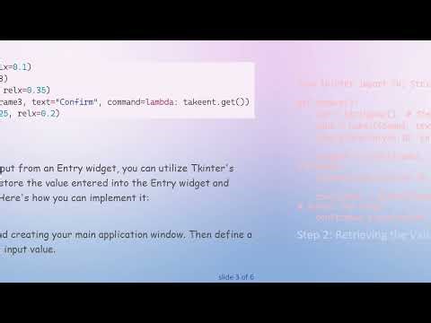 How to Properly Return a Value from a Tkinter Entry Widget