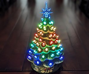 Addressable LED Ceramic Christmas Tree - No Coding or Soldering Required!