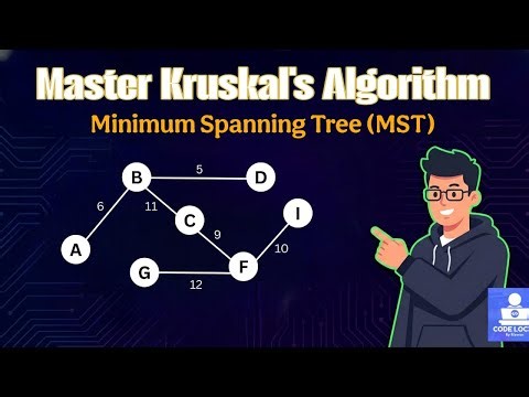 🚀 Master Kruskal's Algorithm | Minimum Spanning Tree (MST) Explained with Example #education