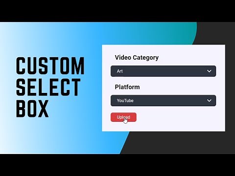 Making The Custom Select Box Work In An Actual Form