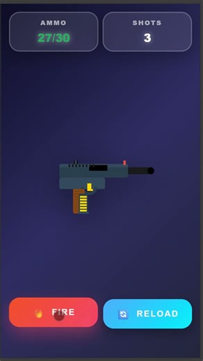 Realistic Gun Fire Effect with Code 🔫 | Coding Shorts #html #css #js