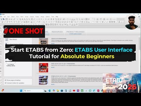 Start ETABS from Zero: ETABS User Interface Tutorial for Absolute Beginners