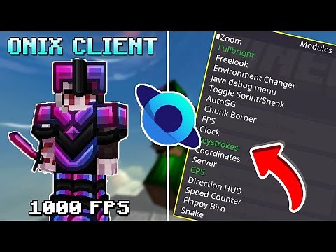 The BEST Minecraft Bedrock Client - Onix Client (CPS Counter, Keystrokes)