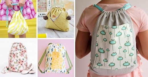 17 Easy Drawstring Bag Patterns to Sew In One Hour or Less - Ideal Me