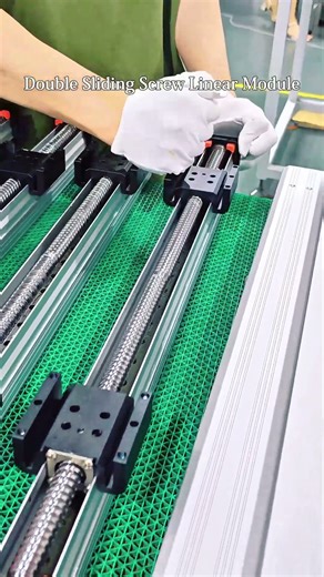 Dual slider lead screw linear module – synchronous bidirectional motion!