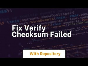 Fix verify checksum failed