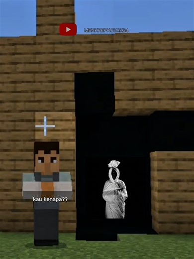 TOLONG ADA POCONG 😰 #minecraft #comedy #memes #horror #funny