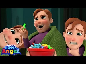 oh no! Daddy Got Sick | Little Angel | Kids Happy Place