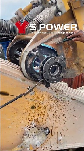 line boring welding machine on site -S POWER