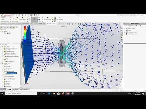 SOLIDWORKS FLUID FLOW SIMULATION WITH ROTATING REGION.
