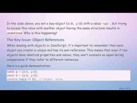 How to Get Value from Key in a JavaScript Map with an Object Key