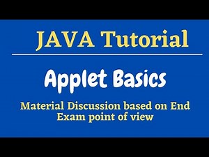 Applet basics || Applet Definition || A Simple Applet || APPLET Tag || Compiling & Running Applet