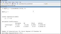 Regression in MATLAB