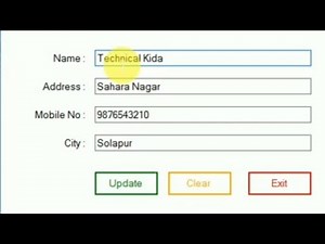 Update and Display Data using C#