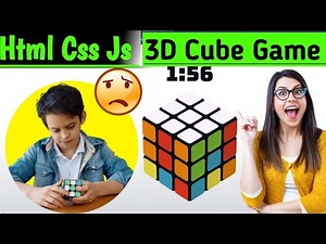 How TO Make 3D Rubik Cube/Dice Game in html Css & Javascript | Glowing Css Cube| Js Games Projects