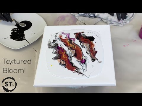 Textured Bloom Fluid Art Tutorial | Loving these colors!