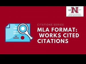 MLA Format Works Cited Page