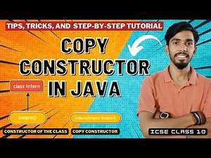 What Is Copy Constructor | Computer Class 10 ICSE ISC Java Programming | By Prateik Sir #icse