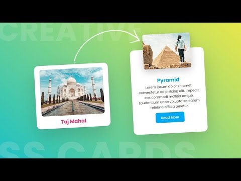 CSS Animated Responsive Cards Hover Effects | Html & CSS Only